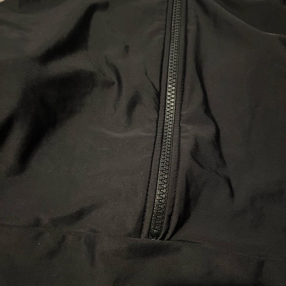 Black Zip-Front Swimsuit - Picture 3 of 3